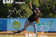 Kosuke Sakaguchi of the Canberra Cavalry PHOTO: James Worsfold / SMP IMAGES / Baseball Australia | Action from the Australian Baseball League 2019/20 Round 2 clash between the Perth Heat v Canberra Cavalry played at Perth Harley-Davidson ballpark, Pe